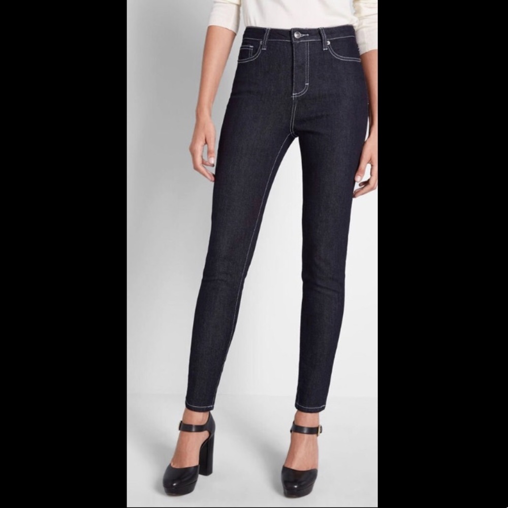 ModCloth High Rise Dark Wash Jeans